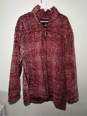 boxercraft Plush Sherpa Zip Jacket - Wine